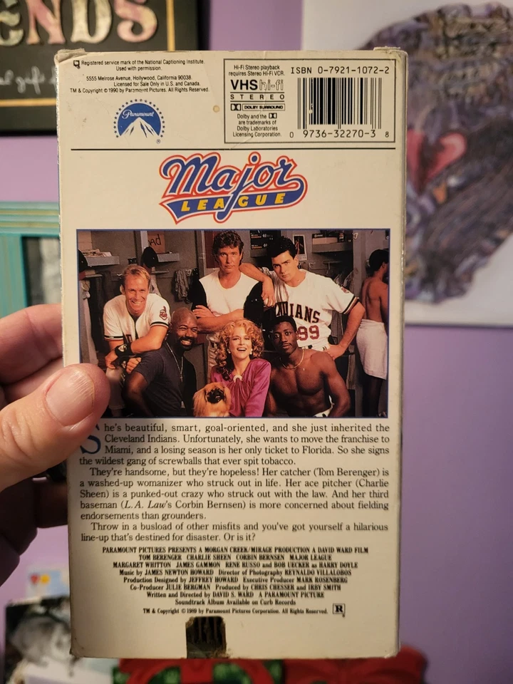 Major League VHS (1989) Paramount Pictures 1st Release - Image 2 of 4