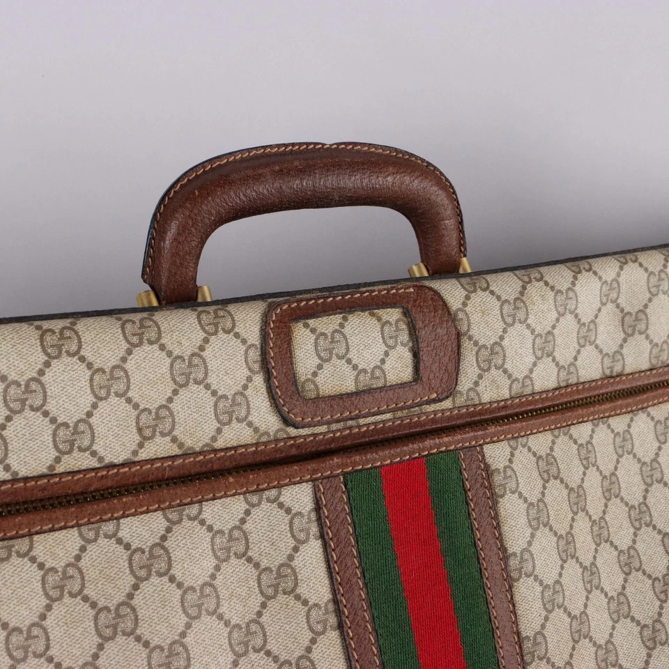 Vintage Gucci Boot Case Monogram Canvas Leather Collectable - Image 2 of 4
