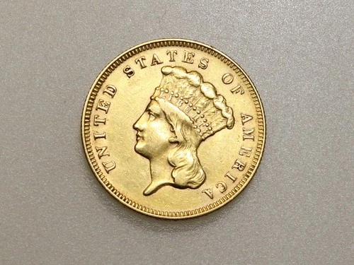 1878 $3 INDIAN PRINCESS HEAD GOLD COIN