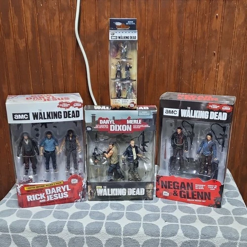 McFarlane Toys The Walking Dead Deluxe Set Daryl Rick Negan Limited Edition