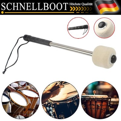 1stk Trommel Schlägel mit Filzkopf für Marching Band Bass Drum Skid Resistance 