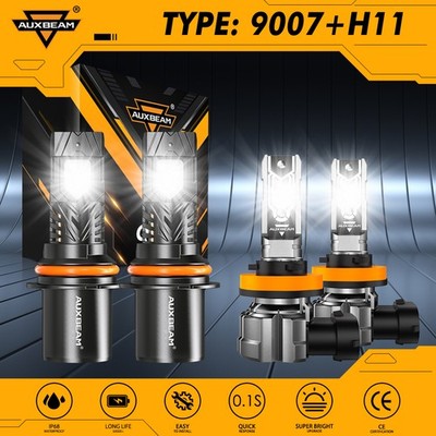 For Chevy Equinox 2005-2009 AUXBEAM 9007+H11 Combo LED Headlight Fog Bulbs 6500K