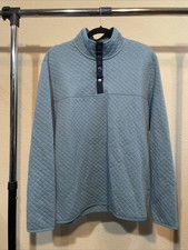 Sonoma Sweater Mens Large Light Blue Long Sleeve 1/4 Snap Sweater