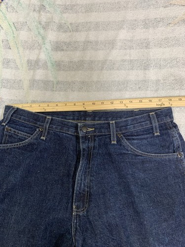 Dickies Jeans Carpenter Shorts Mens Sz W36 L15 Blue Denim Straight Leg Workwear - Picture 5 of 10