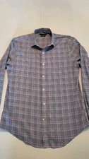 Tommy Hilfiger Stretch Slim Fit dress shirt blue white, pink plaid 16 , 34/35.