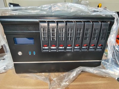 8 Bay Storage Server Nas Case MicroATX Horizontal Chassis Hot Swa