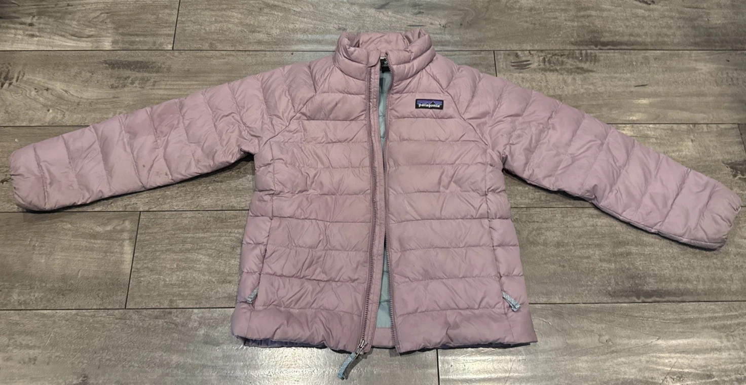Patagonia Jacket Kids Down Pink Puffer Quilted Packable Hiking Outdoor Sz 5T