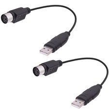 USB to PS/2 Adapter Cable for Keyboard Mouse 2 Pack, 18cm Length