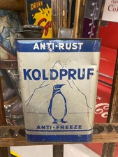 Rare Vintage Cities Service Kold-Pruf One Gallon Can W/Penguin GAS OIL AUTO