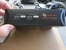 Avocent Switchview DVI 2 Port KVM Switch 2SVDVI10 With AC-DC Adapter and cables