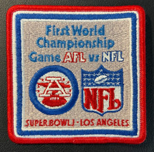 VTG Super Bowl 1 AFL Vs. NFL Embroidered Patch 4" Championship Game 1967 NICE