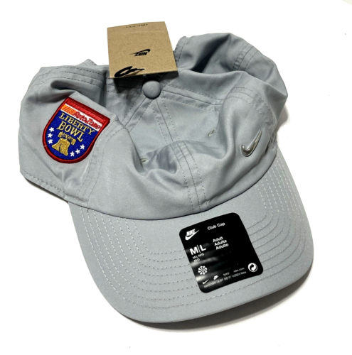 LIBERTY BOWL AUTO ZONE Patch Adult Gray Dri-Fit Club Cap Hat M/L Nike NEW TAG