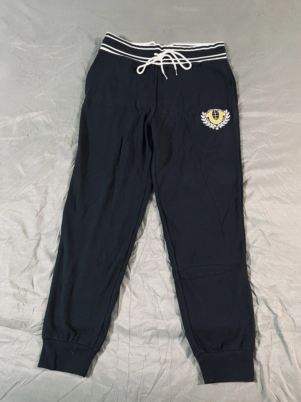 True Religion Man SZ XLarge Jogger Pant Logo Black NWT (O)