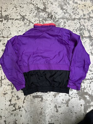 Vintage 80-90s Nike Track Top Zip Jacket Nylon Mens L Purple Pink