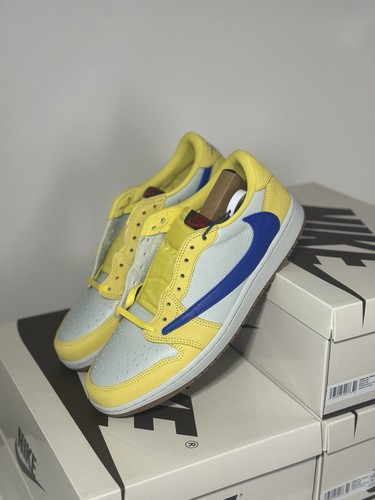 Nike Jordan 1 Low OG x Travis ScottCanary Yellow USW11.5/USM10 - Picture 2 of 2
