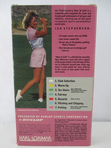 Jan Stephenson How To Golf Men & Women VHS Tape 50 Min - Picture 3 of 4