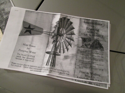 Flint & Walling Star 24 Windmill Erecting Instructions