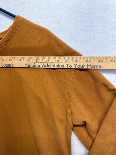 Love Olive Co Womens Mustard Brown Crew Neck Long Sleeve Sweatshirt Large - Picture 3 of 9