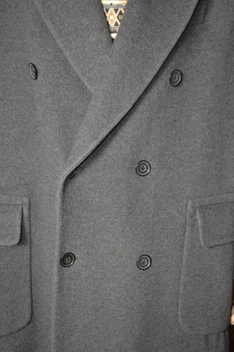 Cantarelli Men Grey Wool Blend Double Breasted Over Coat Sz 52R - Picture 4 of 12