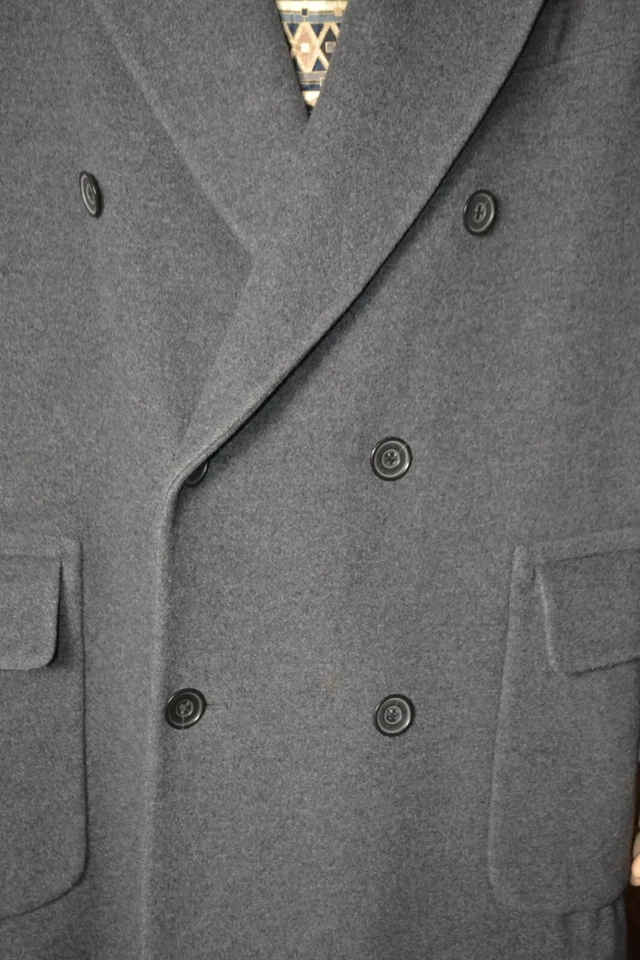 Abrigo Cantarelli Hombre Gris Mezcla Lana Doble Pecho Talla 52R Foto 4 de 4