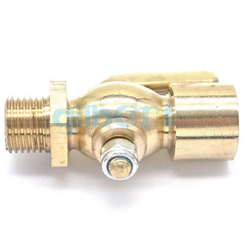 1/4"-1/2" BSP M14-M20 Male-Female Brass Drain Petcock Shut Off Valve Fuel Gas - Picture 5 of 27