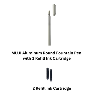 MUJI Aluminum round Fountain Pen fine nib refills orders