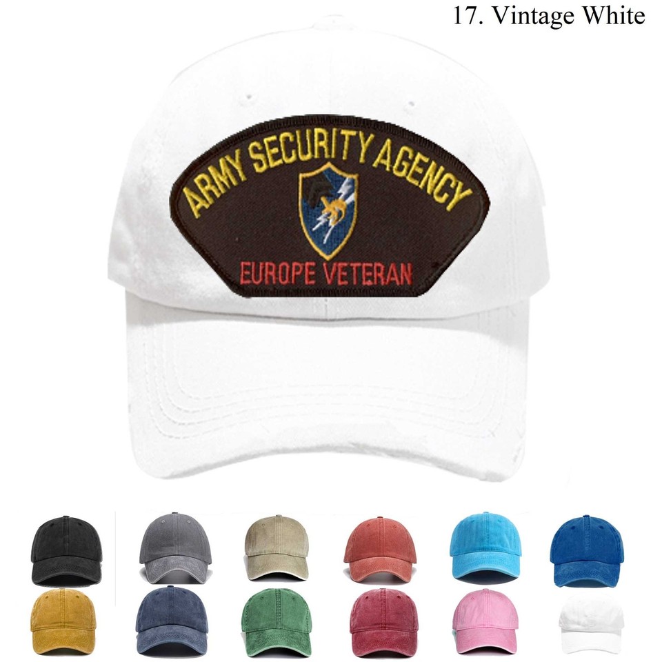 Embroidered Hat Army Security Agency Europe Veteran, Veteran Cap ...