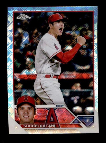 SHOHEI OHTANI 2023 TOPPS CHROME #17 MLB LOGO REFRACTOR LOGOFRACTOR BF7083