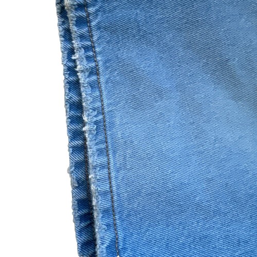 Levis 501 Premium Denim Shorts Wmn 26 Blue Button Fly High Rise Distressed Mom - Picture 10 of 12