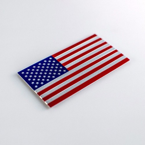 2X Waterproof 3D American Flag Emblem Metal Sticker Badge Decal Car Decor Red - Picture 4 of 10
