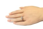 925 sterling silver  CZ cubic zirconia cushion cut halo engagement fashion ring — photo 6