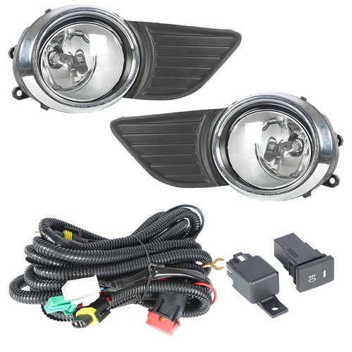 Halogen Fog Lamps Assembly w/Bulbs For 2011-2015 Toyota Sienna Front - Foto 2 di 12