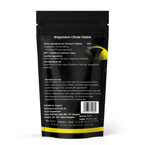 Citrato de Magnesio Tabletas 200mg Pms y Fatiga X 60 Pastillas - Imagen 2 de 2
