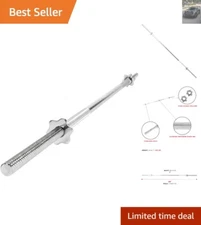 Compact 60-Inch Chrome Weight Bar for Home Gym – Ideal for Squats & Deadlifts