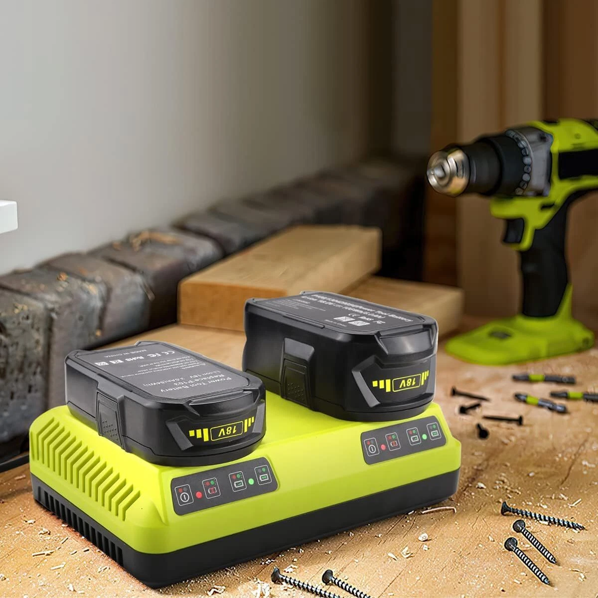 18v battery charger ryobi outlet
