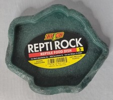 Zoo Med Repti Rock Reptile Food Dish Size Small 100 Recycled Plastic   Green