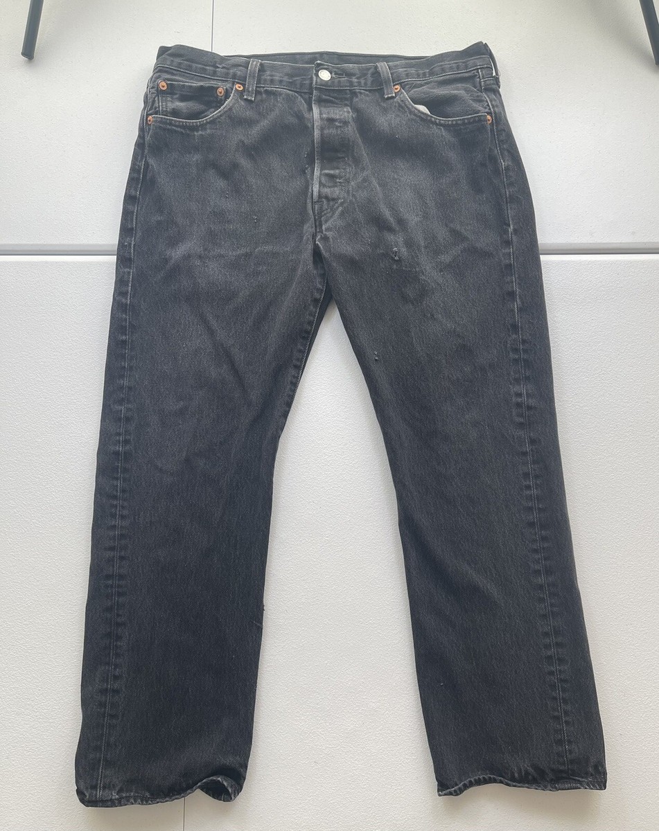 リーバイス　アメリカ製　ブラック　36/30 美品 36×30 Levi's 501xx 復刻 先染め USA ブラックデニム 大戦