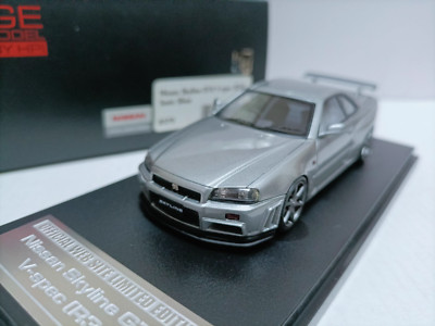 ミニカー Nissan Skyline GT-R V-spec II (R34) HPI Art-Toys - Nissan Skyline GT-R(R34)V-Spec(1999)Lightning yellow