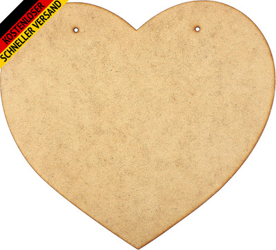 Creative Deco 4 X Große Herzen Holz Basteln Anhängers Aus MDF | 150 X 130 X 3-4 