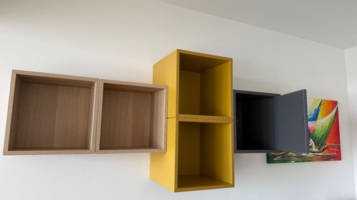 IKEA EKET Schrank Würfel, 3- Stück, Set, Regal kombinierbar inkl. Wandschienen. - Bild 2 von 5