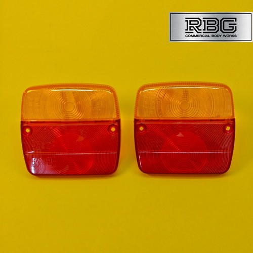 2x Replacement LENS for AJBA FP11 or FP18 Rear Trailer Lamp Light Daxara & Erde - Picture 2 of 9