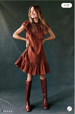 Anthropologie Lesly Ruffled Mini Dress  XS NWT