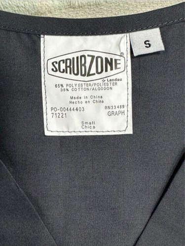 SCRUB ZONE Graphite Small Scrub Top - Picture 3 of 4