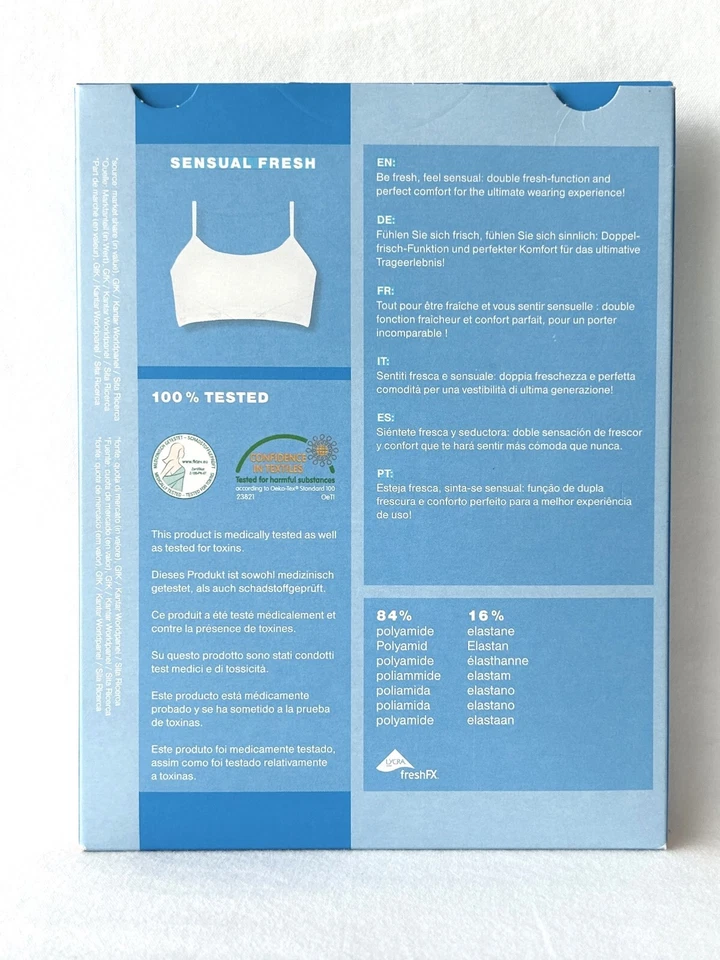 NUEVO Top Bralette Para Mujer SLOGGI Sensual Fresh H Blanco Anthropologie EE. UU. Talla XL NUEVO EN CAJA Foto 4 de 4