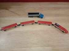 MICRO MACHINES Continental Bullet Train &Micro Action Peterbilt Blue Semi Truck 