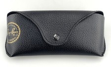 Ray-Ban Sunglasses Case Only Black Faux Leather Pebbled Hardcase Vintage
