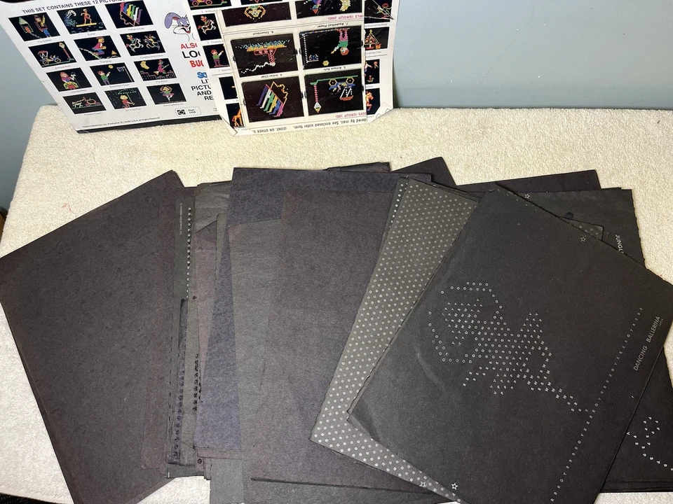 1967 Lite Brite 5455 w Tons Of Unused Papers & Pegs Light Bright Hasbro WORKS! - Image 3 of 4