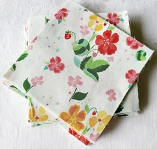 New By Riley Blake Lot Of 56-5" X 5" Fabric Squares Quilting Sewing Floral Bees 