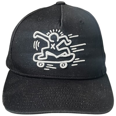 Keith Haring X Diamond Supply Co. Snapback Hat Cap Skating Skateboard Black OS
