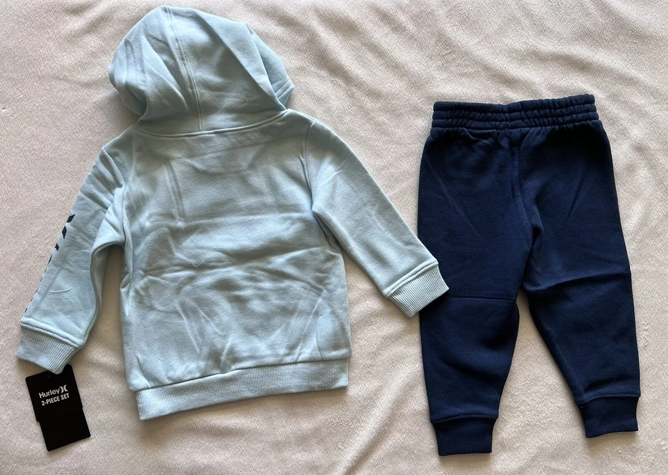 Conjunto de sudadera con capucha y joggers de vellón para bebé niño HURLEY, conjunto de 2 piezas, 12 meses Foto 2 de 4